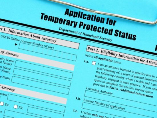 Form I-821 Application for Temporary Protected Status-Shutterstock_1884827359