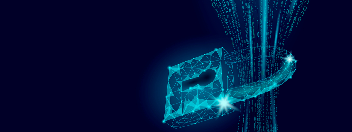 Lock - Blue Background